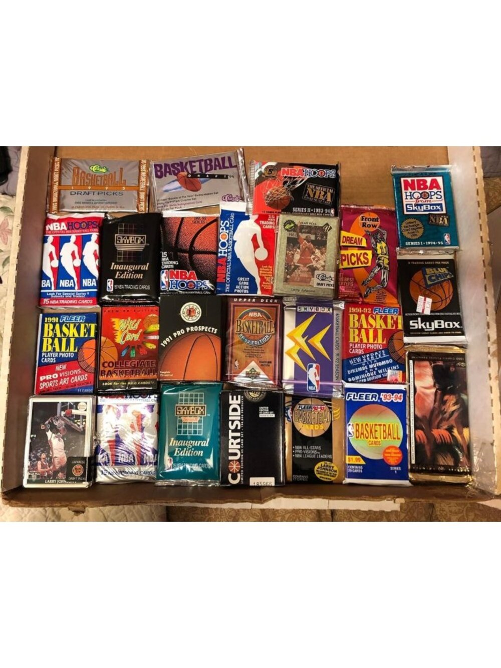 100 Vintage Basketball Cards - Unopened Box Sets & Wax Packs - Rare Collectibles